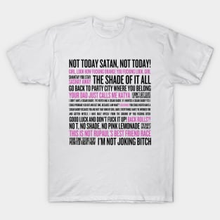 Rupaul's Drag Race Quotes (black text) T-Shirt